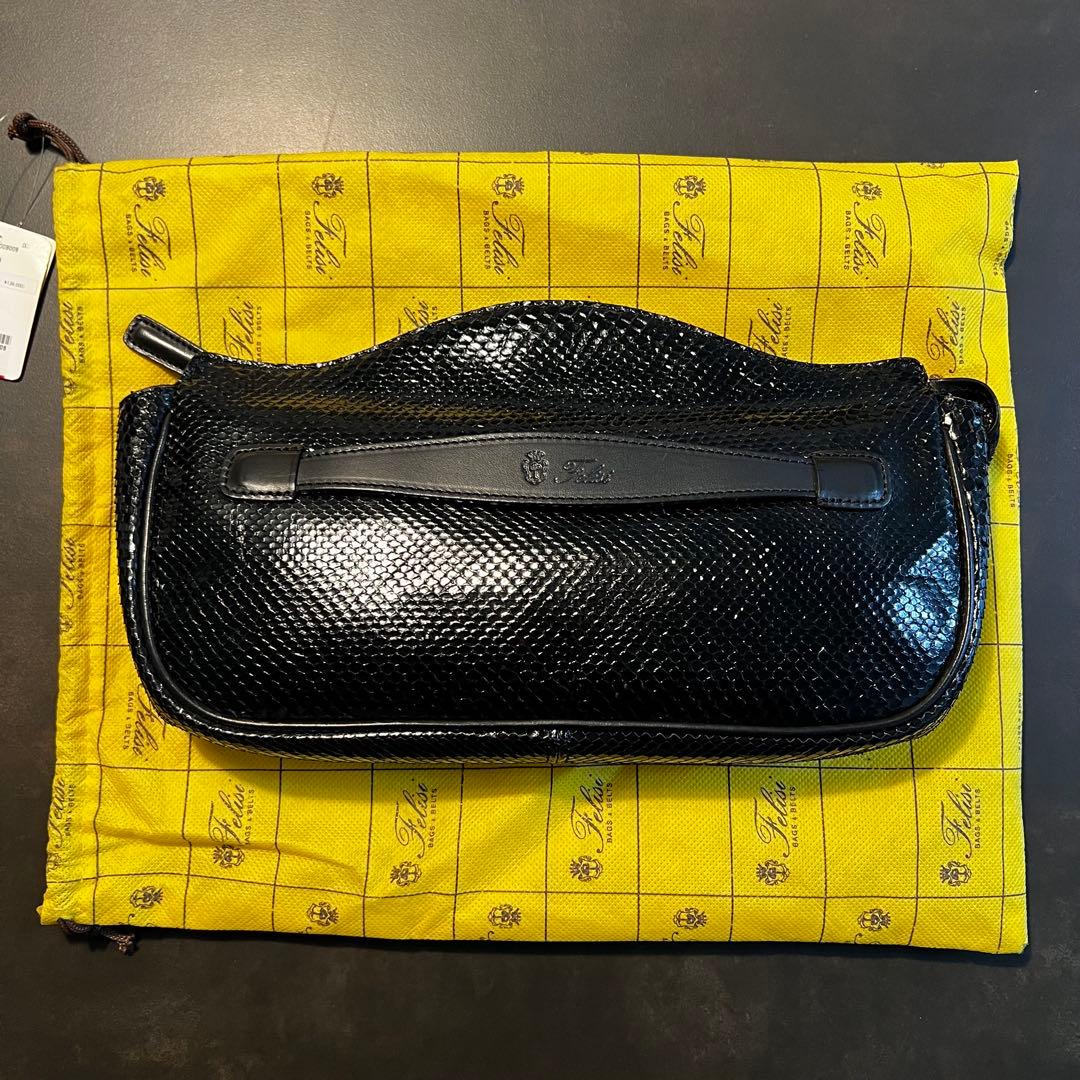 【限定新品定価15万】Felisi フェリージ パイソンレザー クラッチバッグ 【限定新品定価15万】Felisi フェリージ パイソンレザー クラッチバッグ