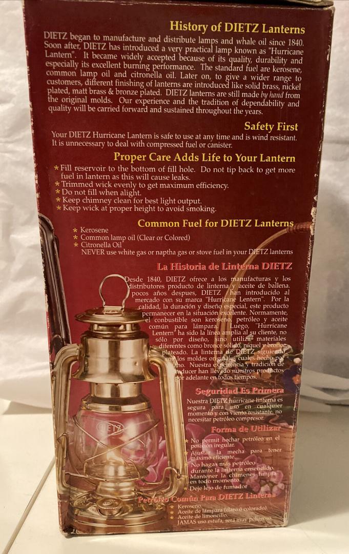 【新品】Dietz #76 オリジナル オイルランタン ブラック ゴールド