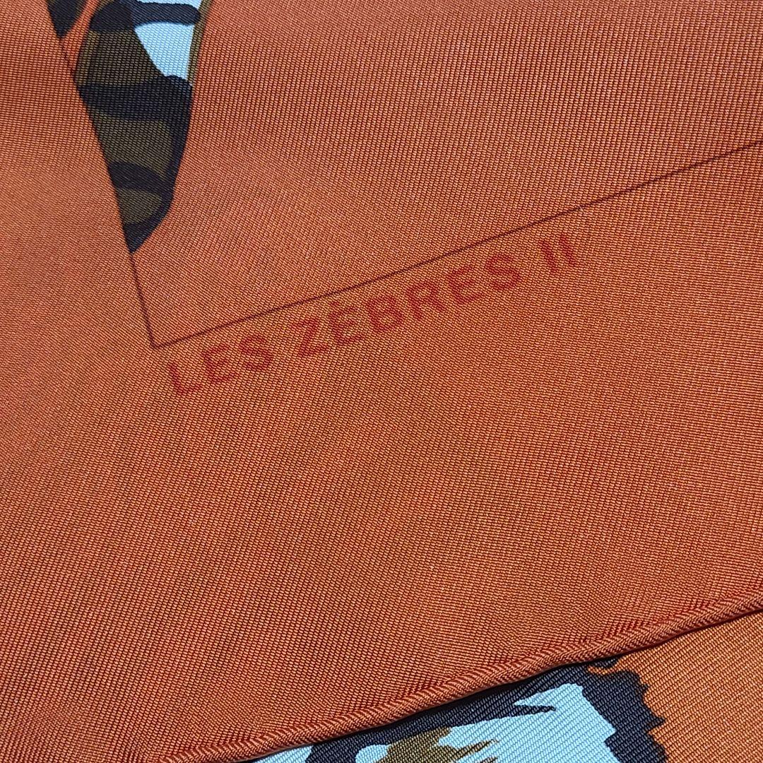 美品稀少HERMES カレ 90 Les Zebres 箱付ゼブラ