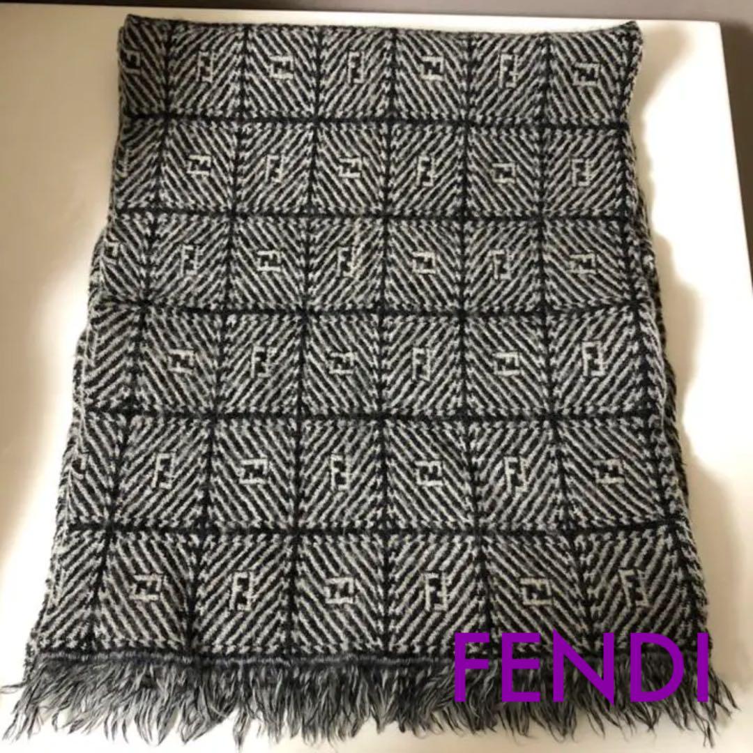 最終価格!FENDI フェンディ♦ウール マフラー ストール