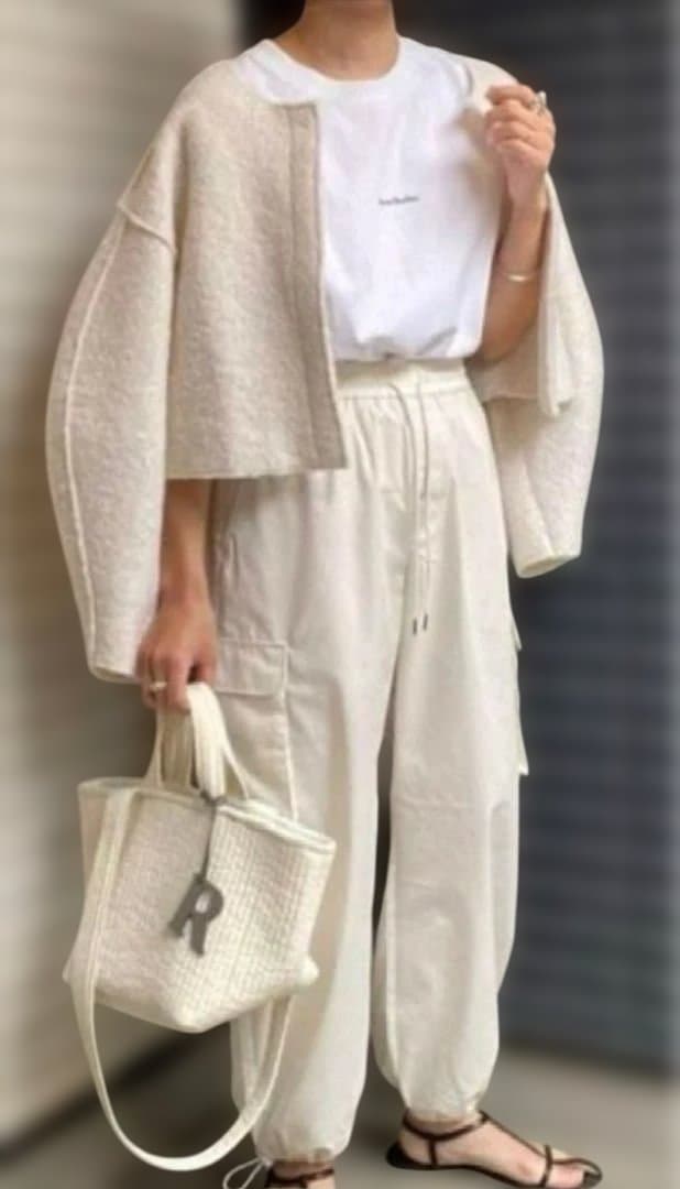 ツイード ショートジャケット アイボリー SIZE