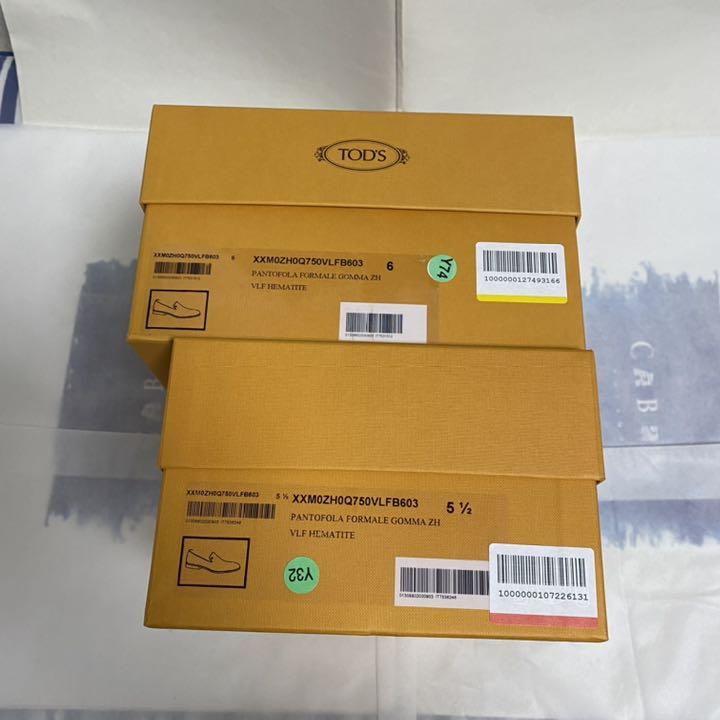 新品未使用!TOD'S ダークグリーンスリッポン(UK5.5,6)
