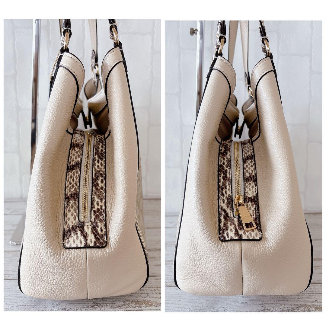 希少✨COACH コーチ ショルダーバッグ クリスティ パイソン シグネチャー
