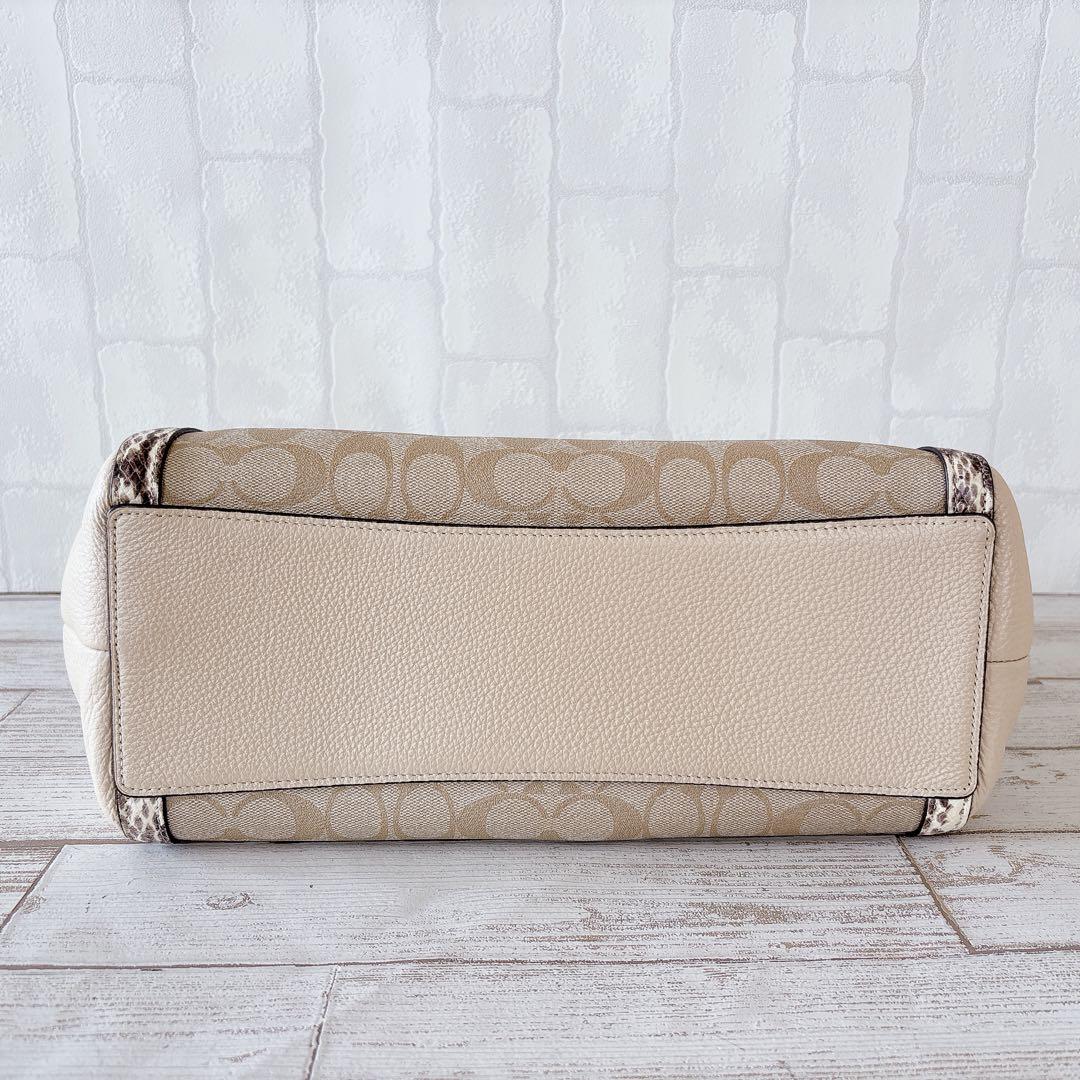 希少✨COACH コーチ ショルダーバッグ クリスティ パイソン シグネチャー