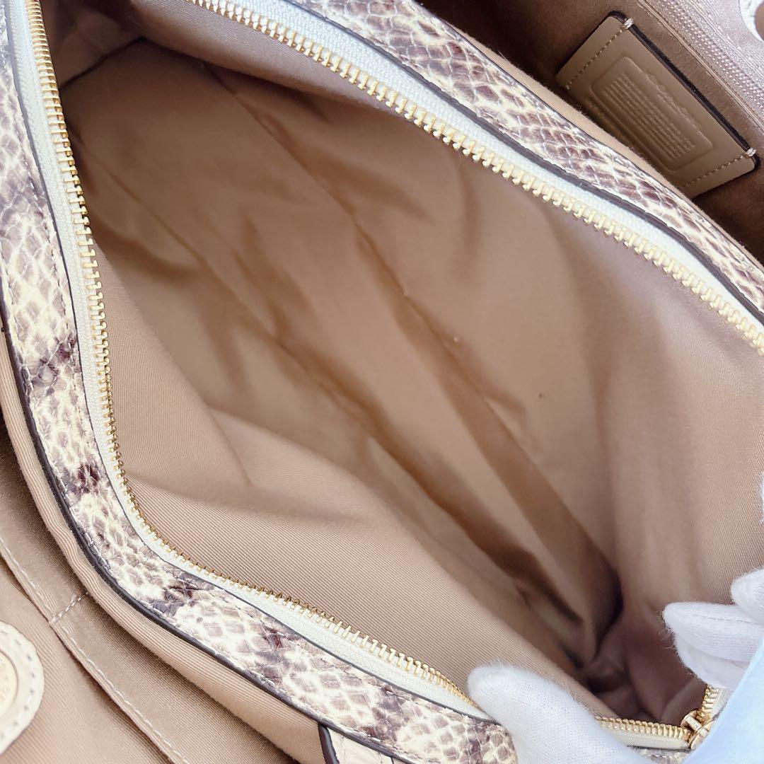 希少✨COACH コーチ ショルダーバッグ クリスティ パイソン シグネチャー