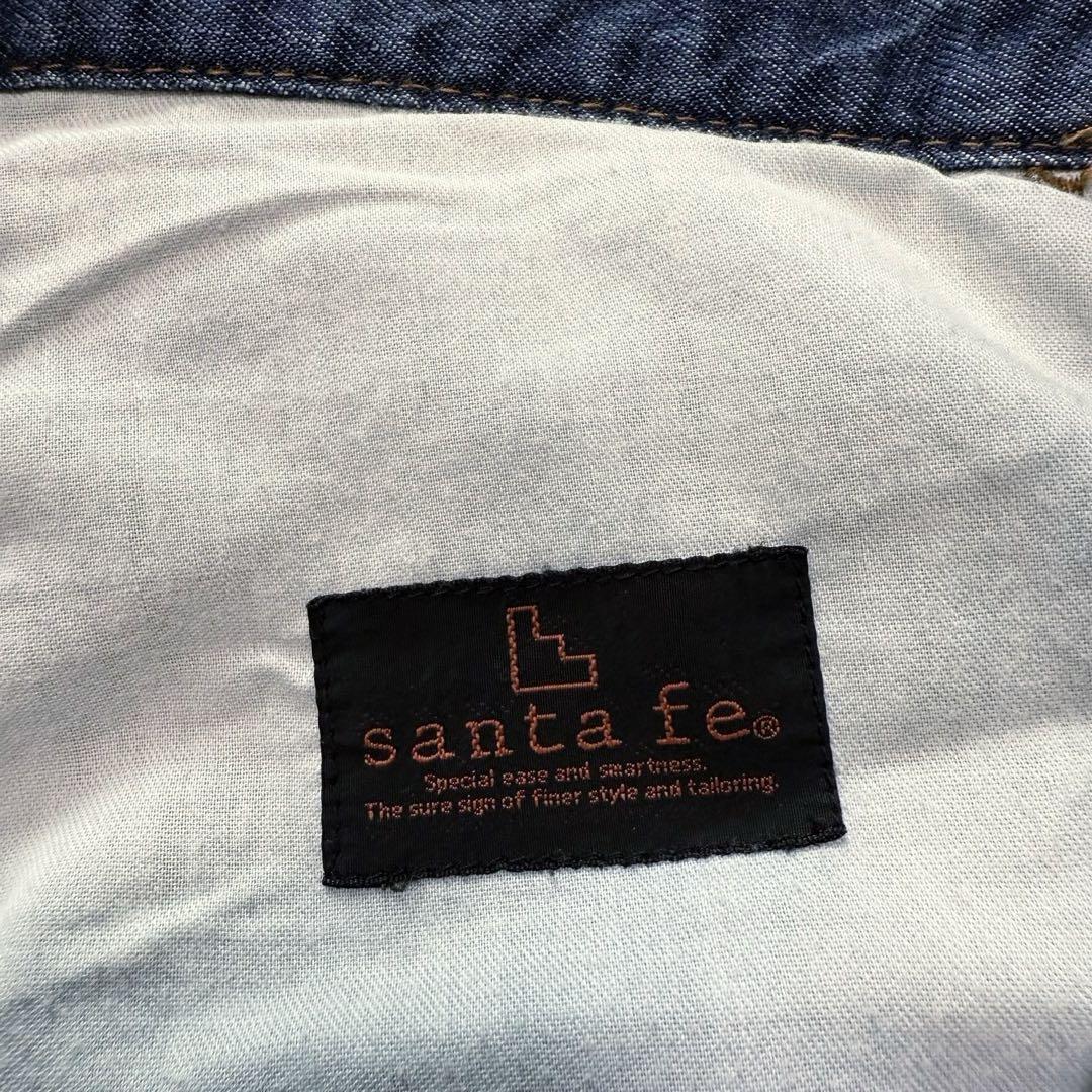 希少品 santafe デニム ワイド テンセル 刺繍 ロゴ イージーパンツ