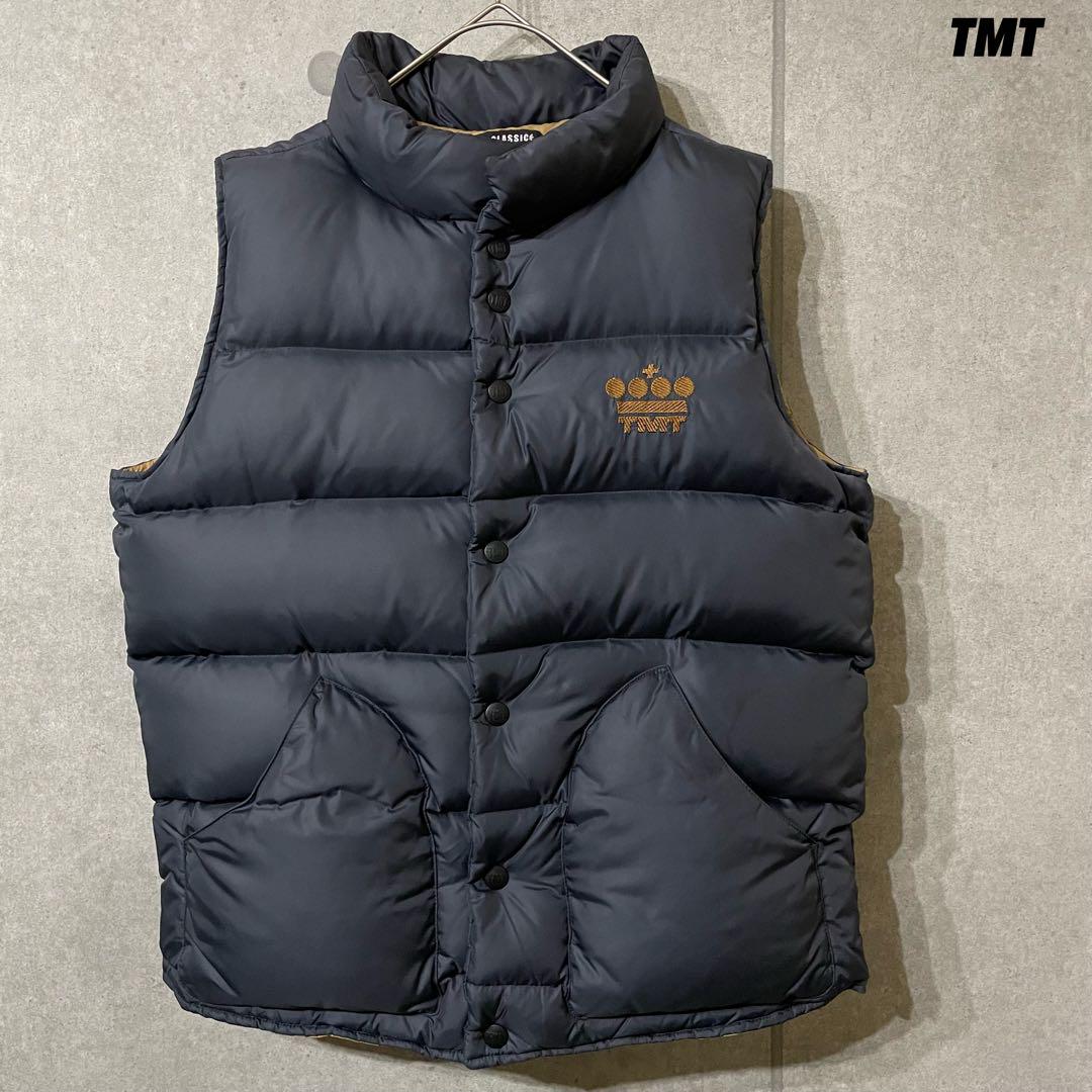 希少 TMT ダウンベスト ロゴ刺繍 TMT CLASSIC ダウン90% 肉厚