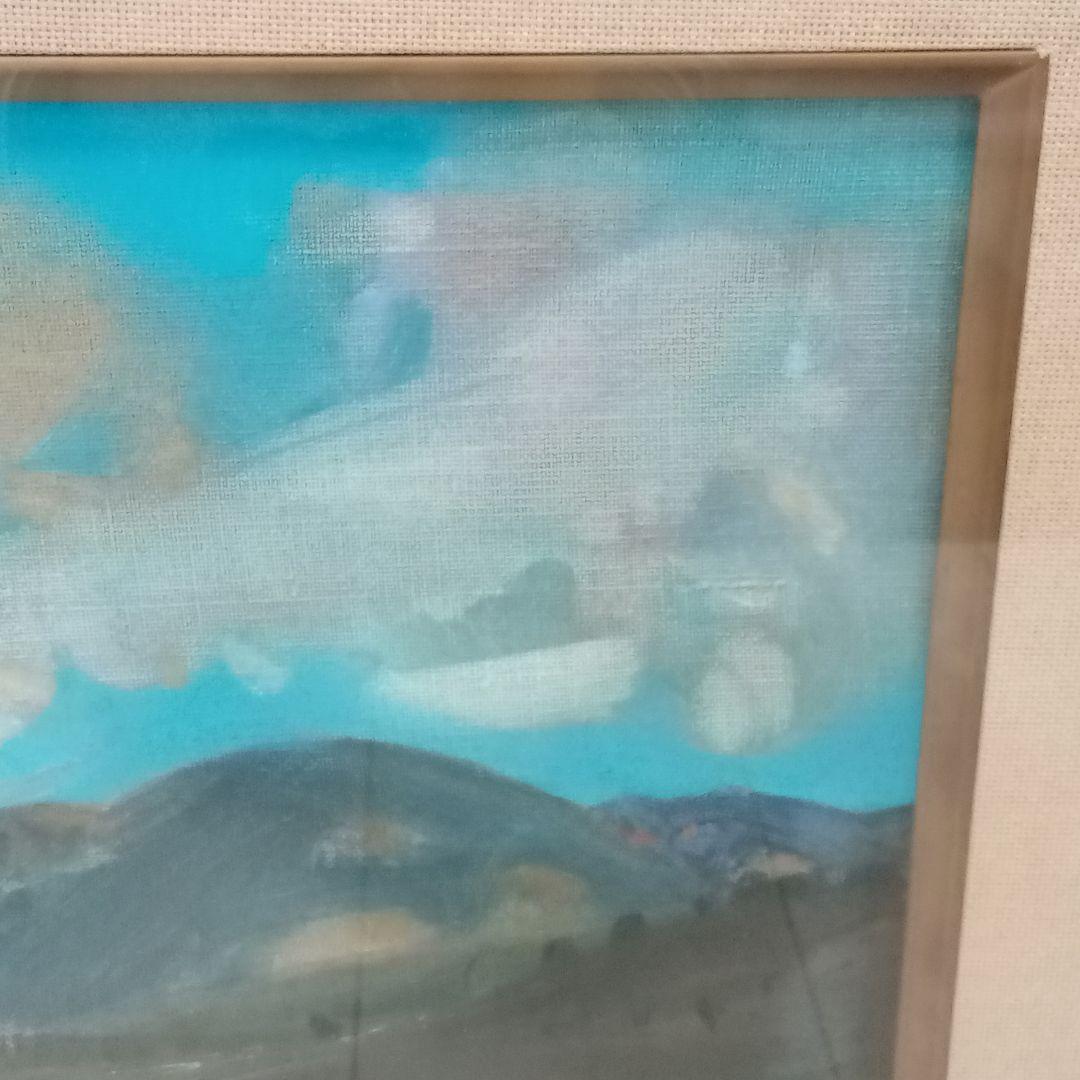松田小夜子「早春の運河」油彩画 額装 直筆サイン