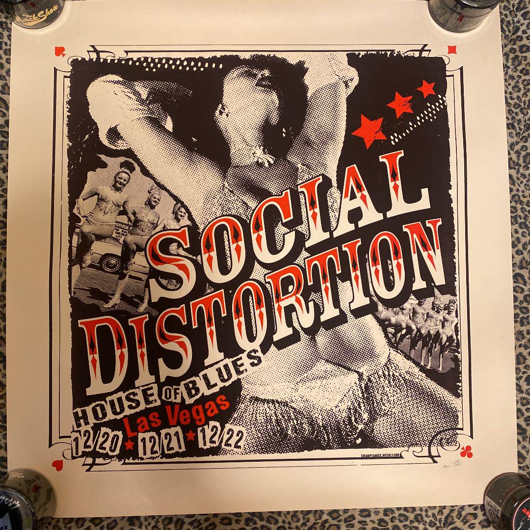 3000円 【全商品オープニング価格特別価格】 SOCIAL DISTORTION 1 シルクスクリーン ポスター