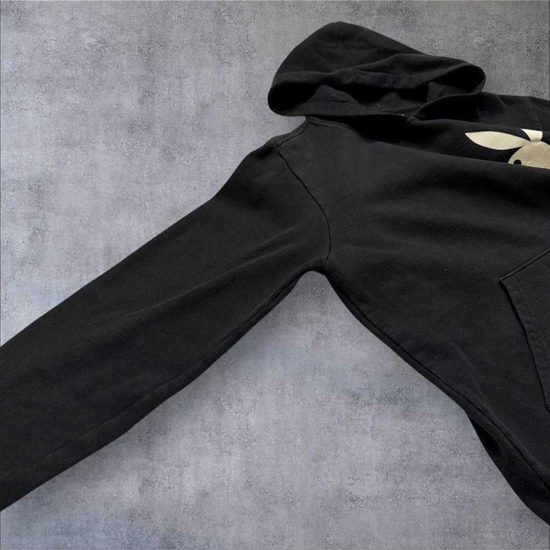 希少古着PLAYBOYプレイボーイバニーロゴスウェットパーカーブラック 希少古着PLAYBOYプレイボーイバニーロゴスウェットパーカーブラック