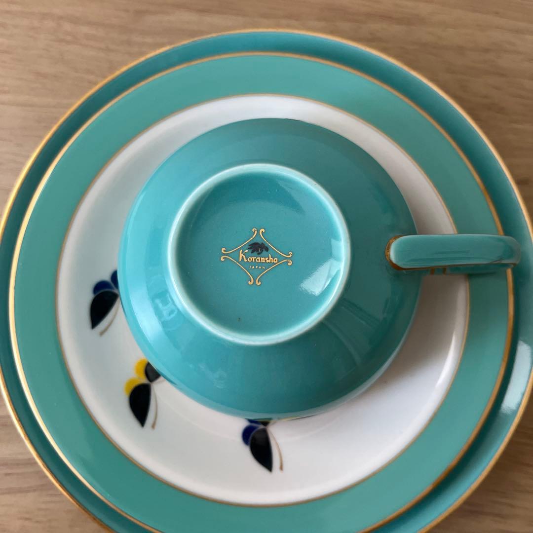 香蘭社カップアンドソーサー6脚セット ティートリオ バタフライ 蝶々 香蘭社カップアンドソーサー6脚セット ティートリオ バタフライ 蝶々