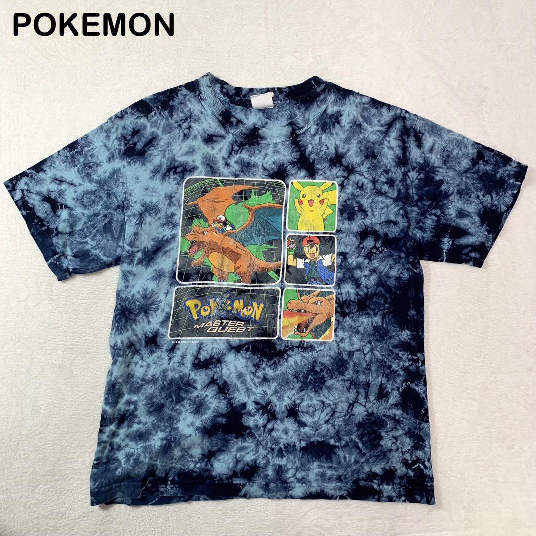 90s ☆希少☆ ポケモン ヴィンテージ 半袖 Tシャツ タイダイ XLサイズ 画像1