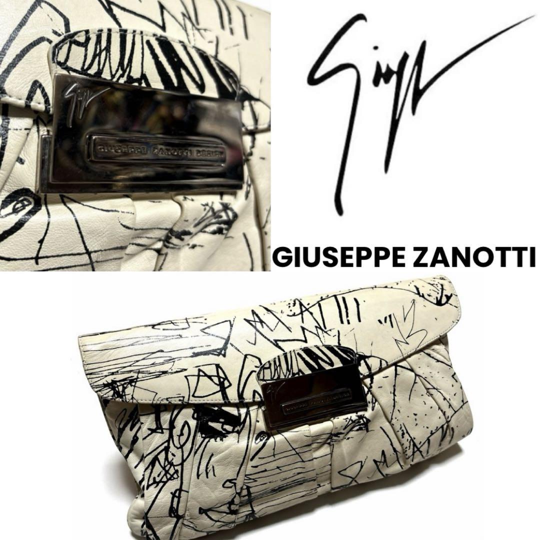 GIUSEPPE ZANOTTI Design 総柄 レザー クラッチバッグ 画像2