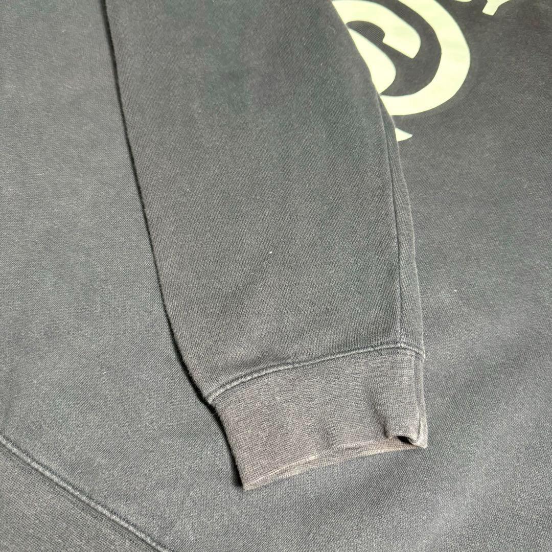 ☆【希少デザイン】STUSSY 紺タグ スウェット トレーナー プリント 90s