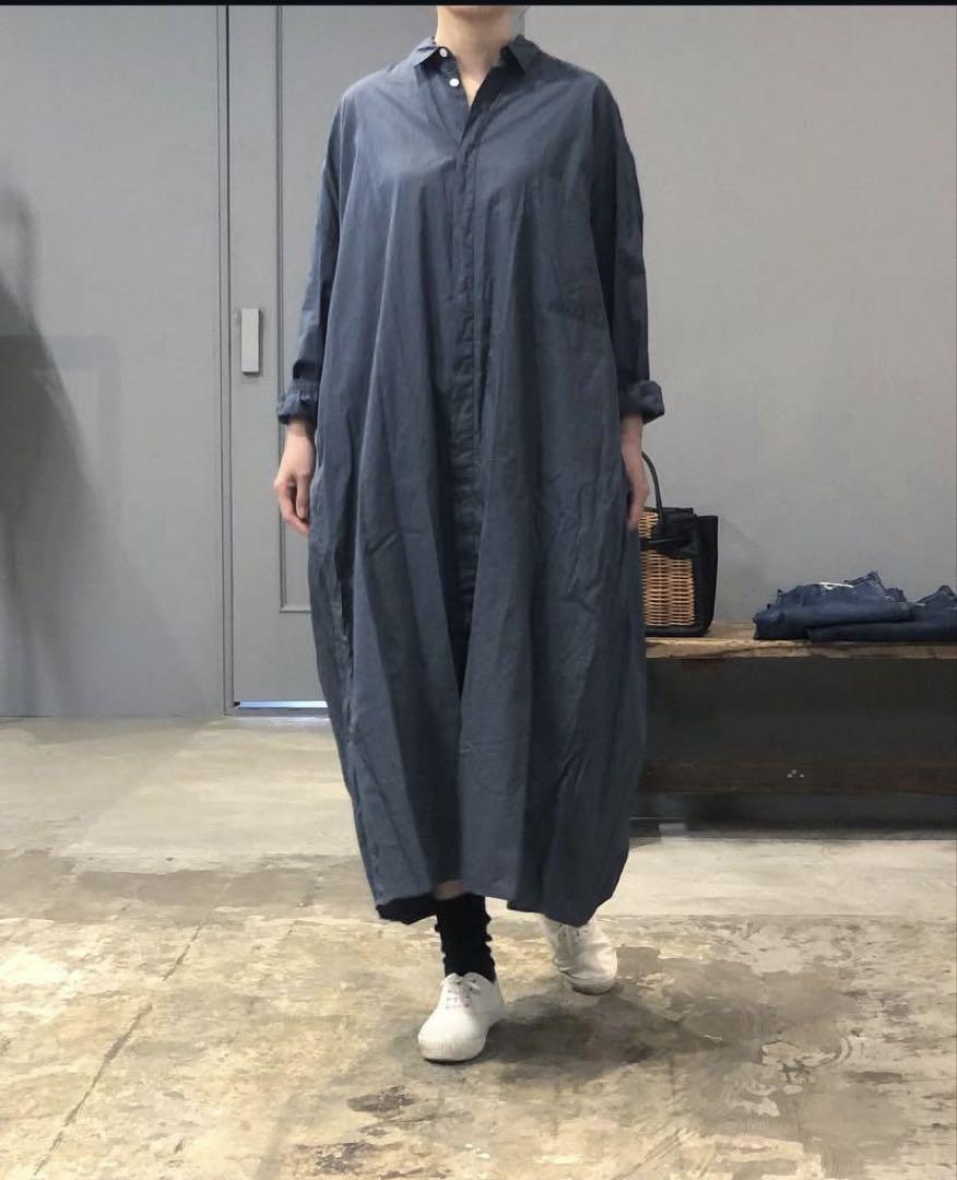 toujours バックサイドワンウェイプリーツシャツドレス