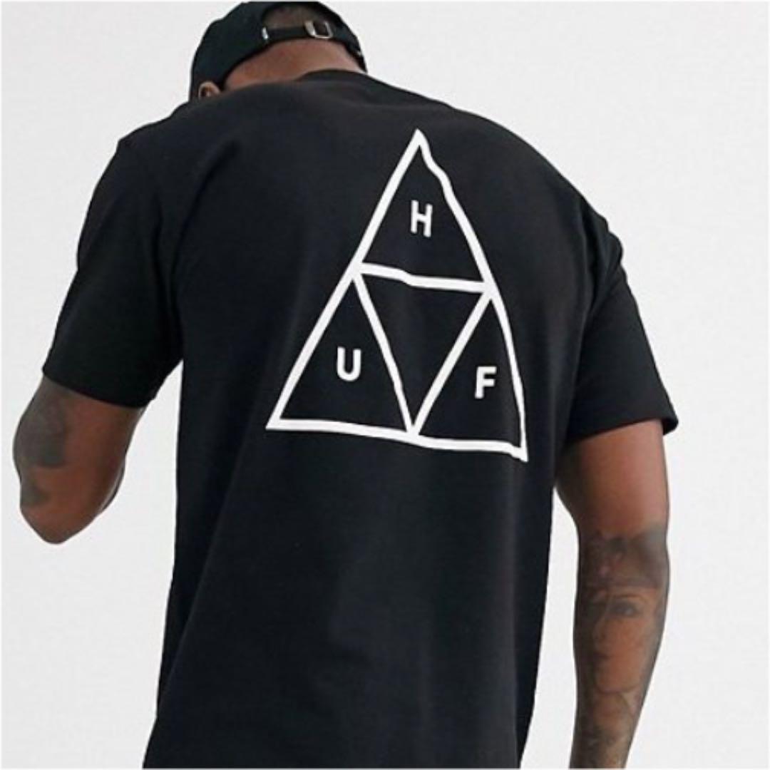 新品未使用✌️HUF Tシャツ ハフトライアングル柄 ブラックUS-M