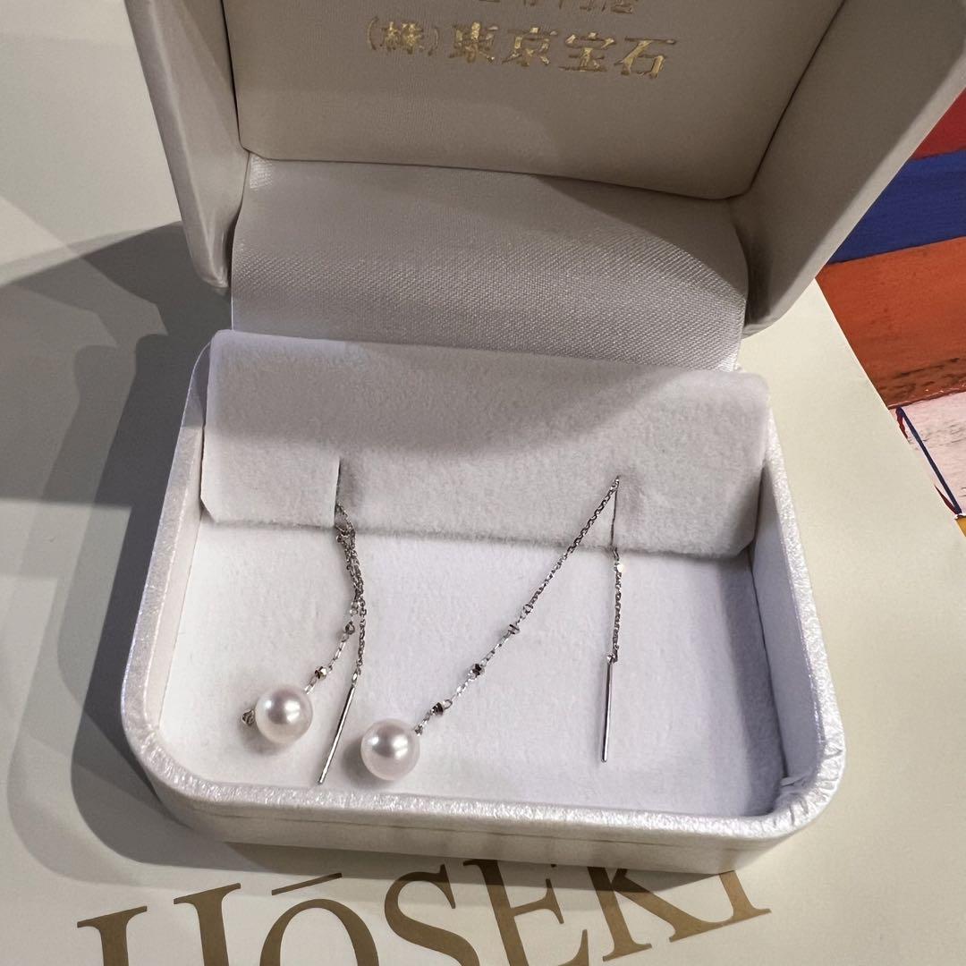 【極美品】ホワイトゴールド　パール　ピアス　アクセサリー　装飾品