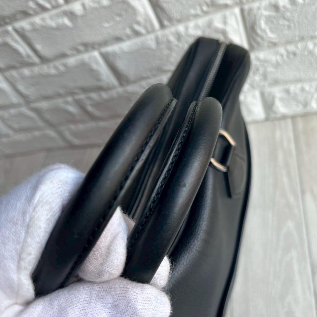 【美品】dunhill ダンヒル 本革2wayブリーフケース 黒 A4可