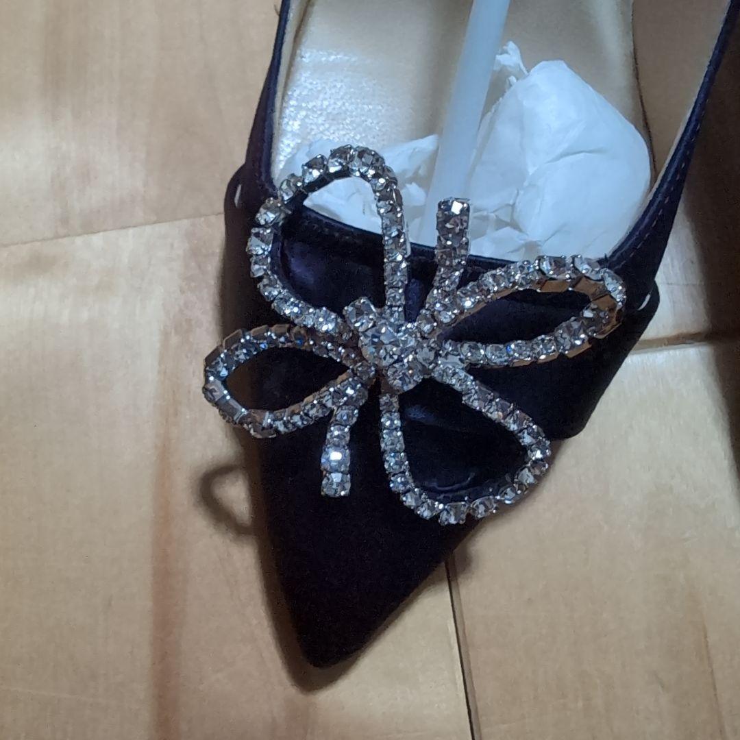 2回使用 JIMMY CHOO シルクパンプス　36size パープル