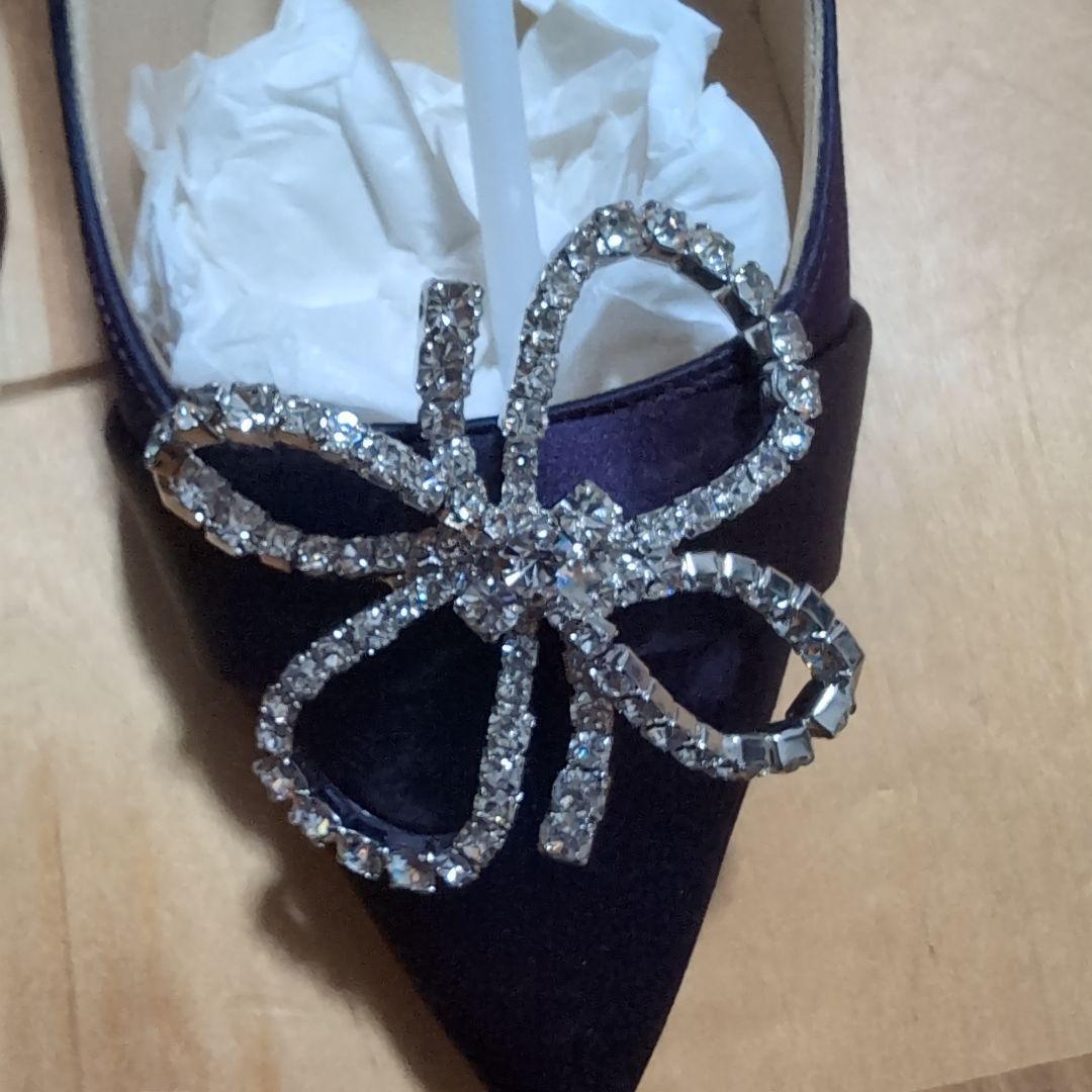 2回使用 JIMMY CHOO シルクパンプス　36size パープル