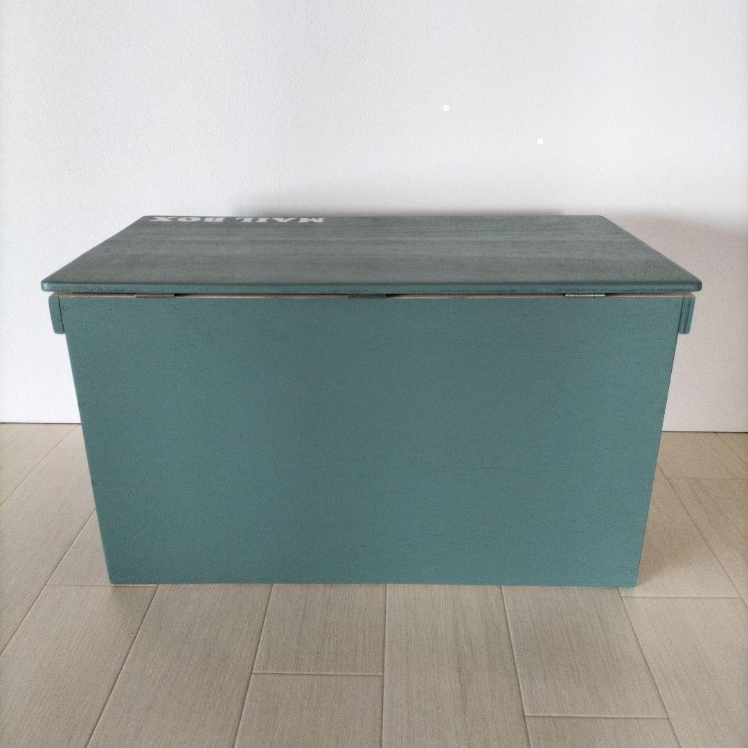 16《宅配BOX》蓋付きりんご箱 置き配 メールボックス 木箱 本棚