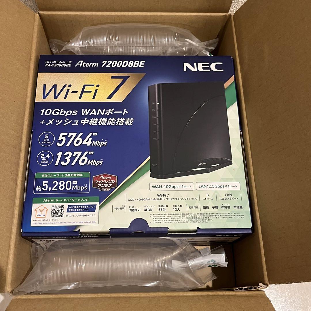 NEC Aterm 7200D8BE Wi-Fi 7 ルーター - メルカリ
