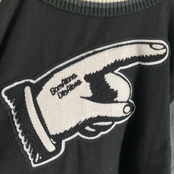 新作人気SALE 希少 フルデコ 刺繍 黒 XXL xq5lf-m95156711195 Corner Store Hero スタジャン 超激得新品