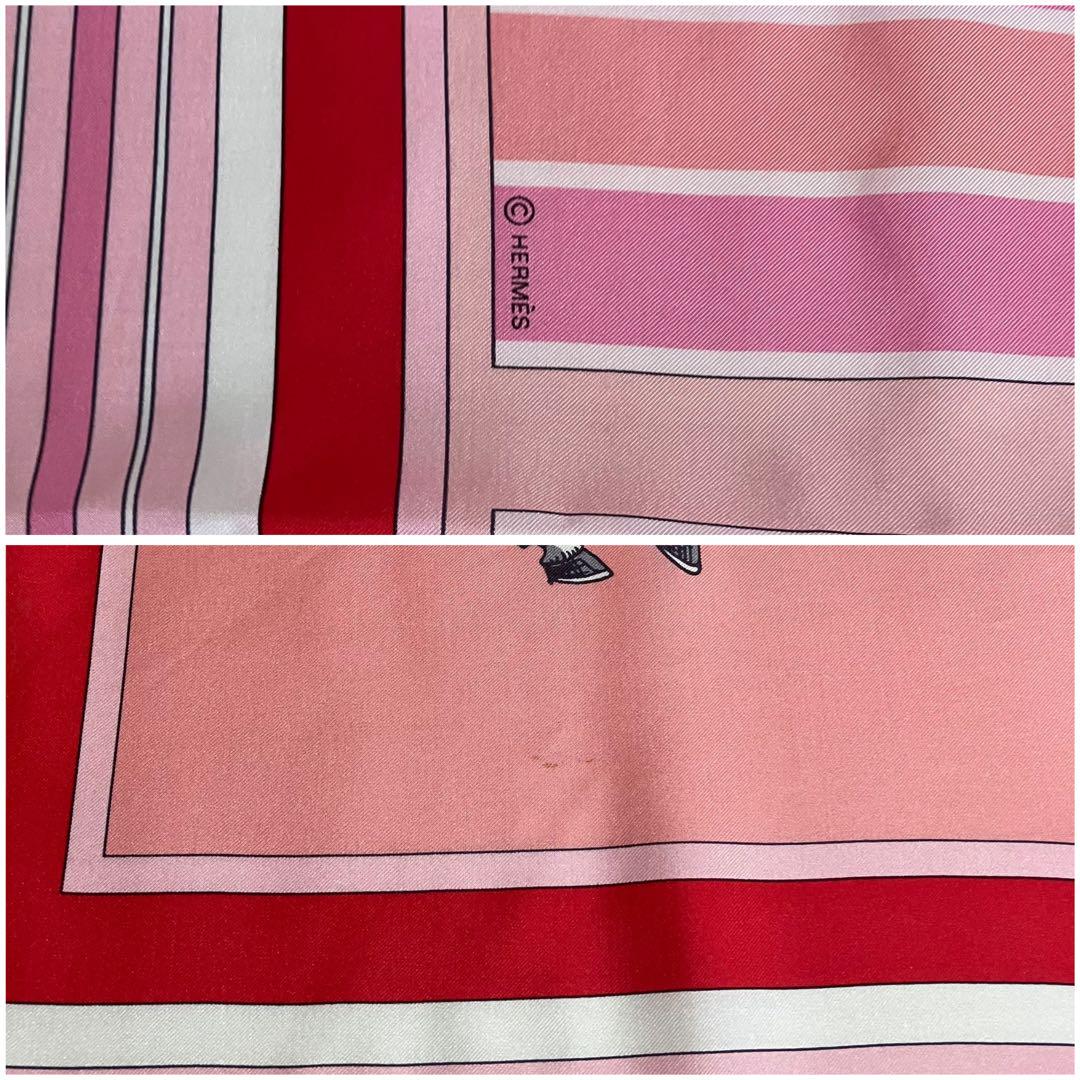 ⭐️良品⭐️ エルメス カレ140 馬着 大判 シルクスカーフ ピンク ⭐️良品⭐️ エルメス カレ140 馬着 大判 シルクスカーフ