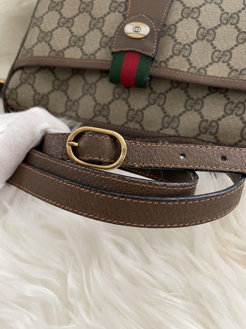 オールド グッチ ショルダー バッグ シェリーライン GG ロゴ 斜