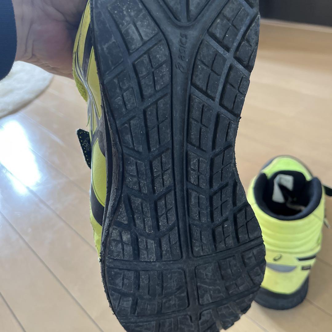 asics 蛍光イエロー 安全靴 ハイカット　GORETEX 28㎝