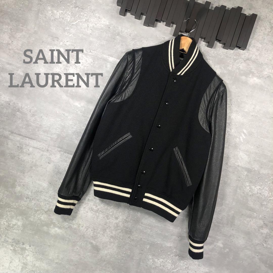 『SAINT LAURENT』サンローラン (38) レザー切り替えスタジャン購入先