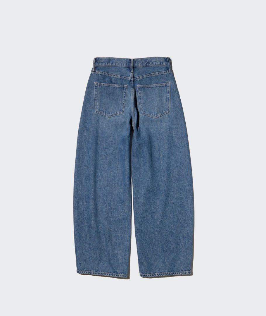 【新品】UNIQLO　ユニクロ　バギーカーブジーンズ　丈短め　29