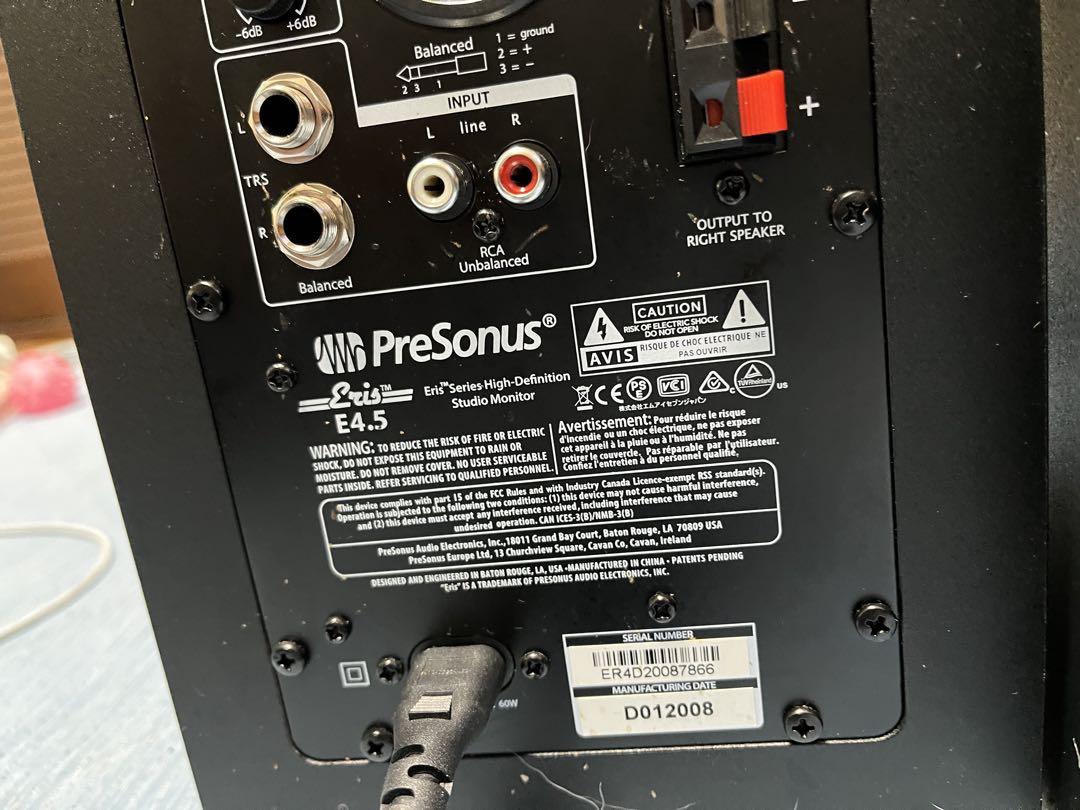 PreSonus Eris E4.5 モニタースピーカー 並品
