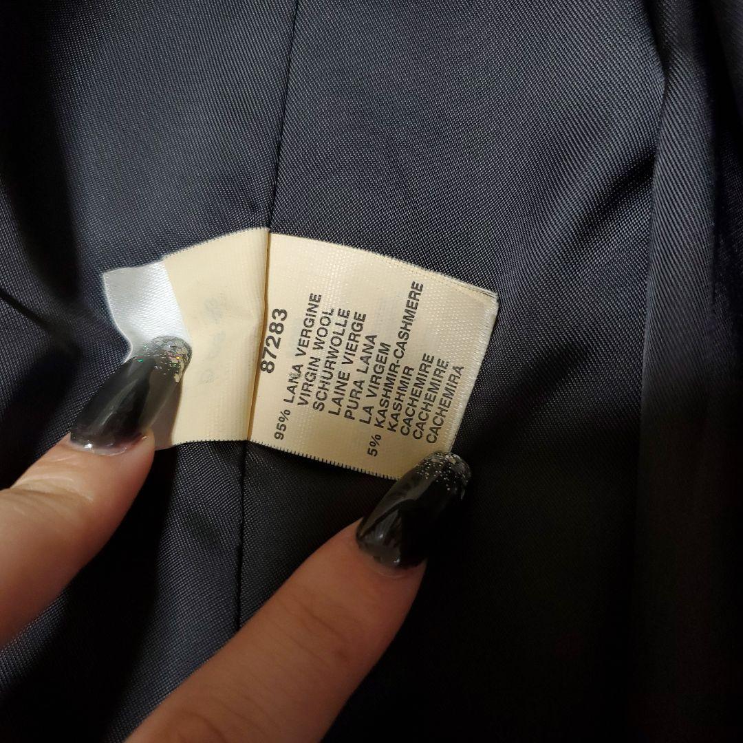 美品 ウールカシミヤ PRISMALEI MaxMara ロングコート 黒 美品 ウールカシミヤ PRISMALEI MaxMara ロングコート 黒