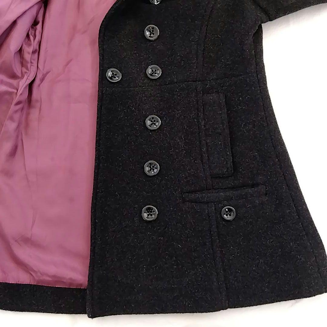 STUSSY　レディース　Pコート　ダークグレー　ビスコース混