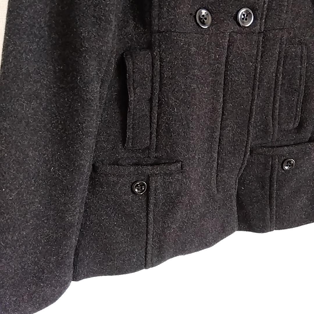 STUSSY　レディース　Pコート　ダークグレー　ビスコース混