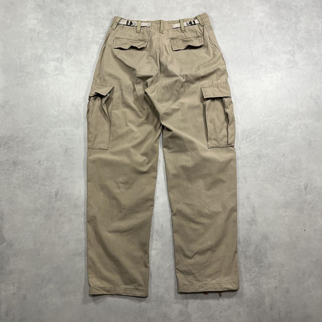 【海外限定】 80s USARMY リップストップ カーゴパンツ ベージュ m-65 m-51 パンツ