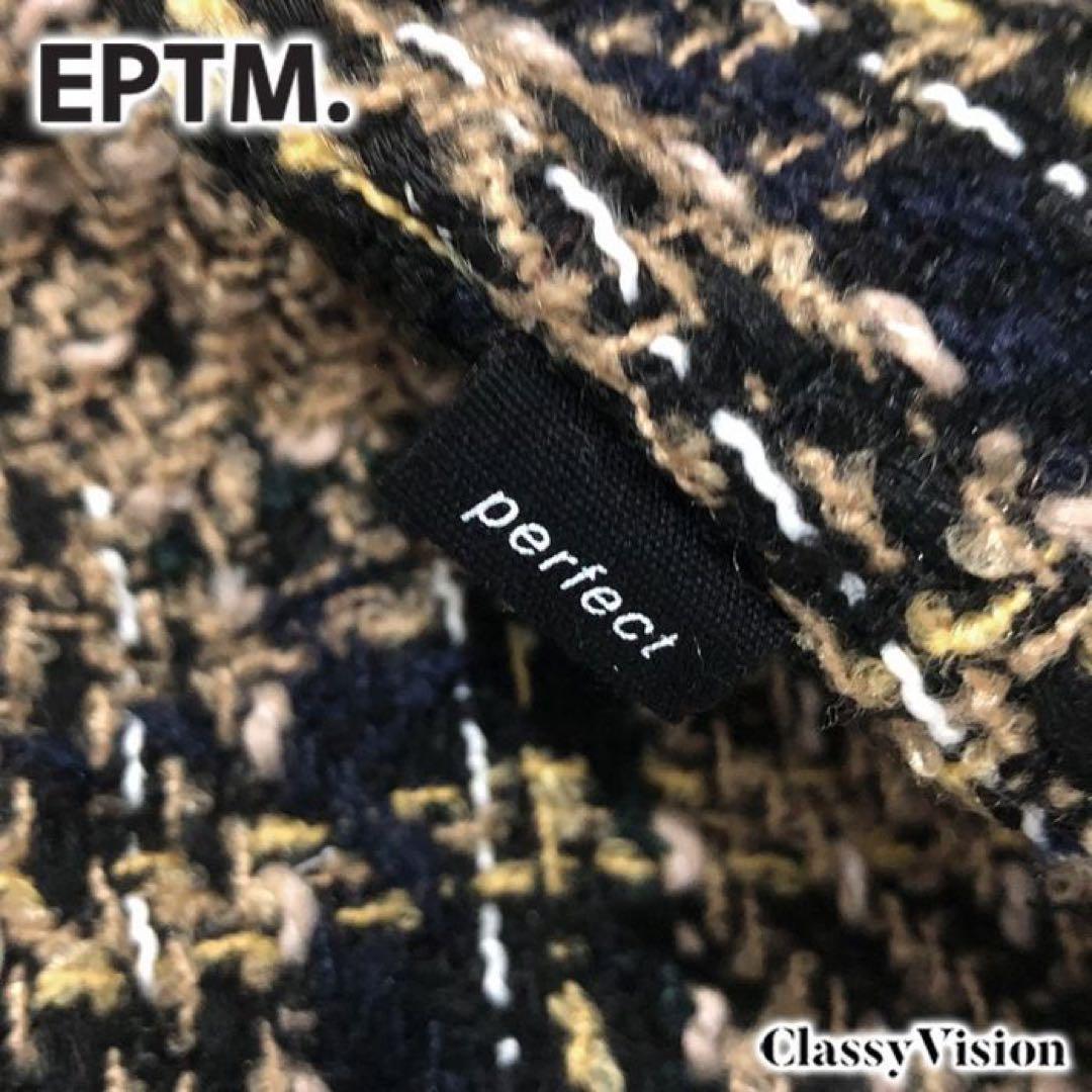 EPTM オーバーツイードポケ付きフランネルシャツ ベージュ large