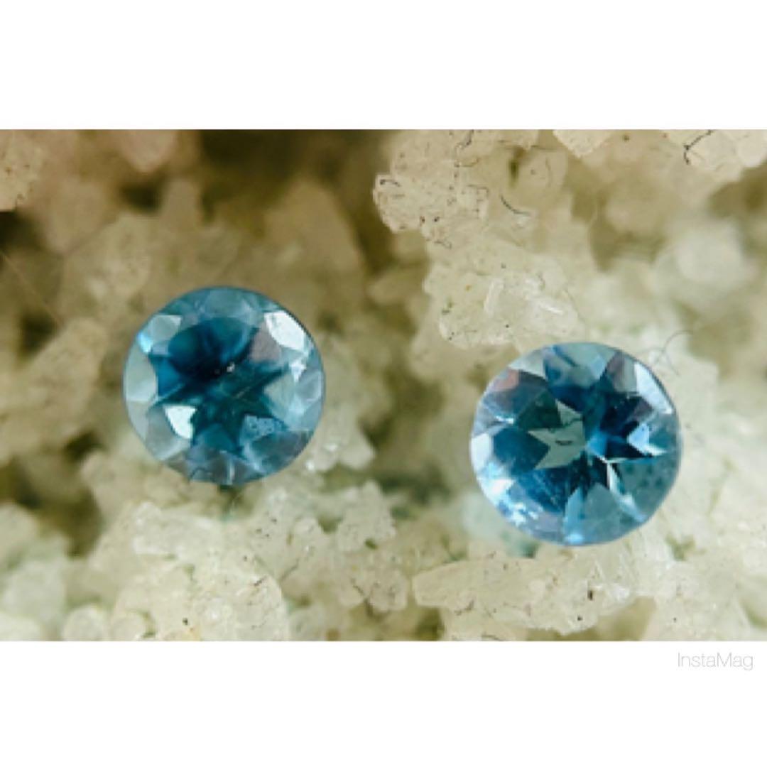 (M0227-4)『3mmサンタマリア』アクワマリン　2-0.205ct