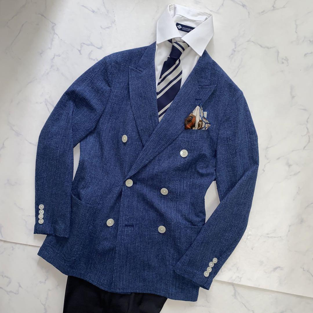 BEAMS 未使用に近い美品　シアサッカーS位　洗える・ストレッチ　オンオフ兼用