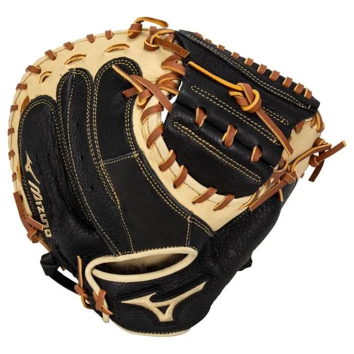 硬式も軟式も可能　Mizuno キャッチャーミット 黒/ベージュ