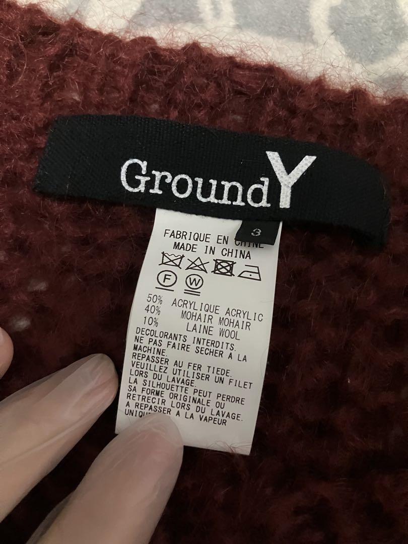 GroundY グラウンドワイ　モヘヤ混　ドルマン　ニットカットソー