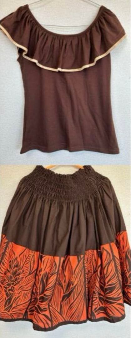 フラダンス パウスカート フリルトップス フリルブラウス ハレクアイレア