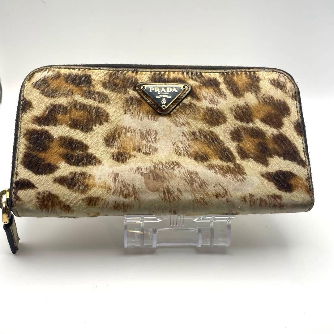 PRADAプラダ/スリッポン/ハラコ/レオパード/36/23cm PRADAプラダ/スリッポン/ハラコ/レオパード/36/23cm