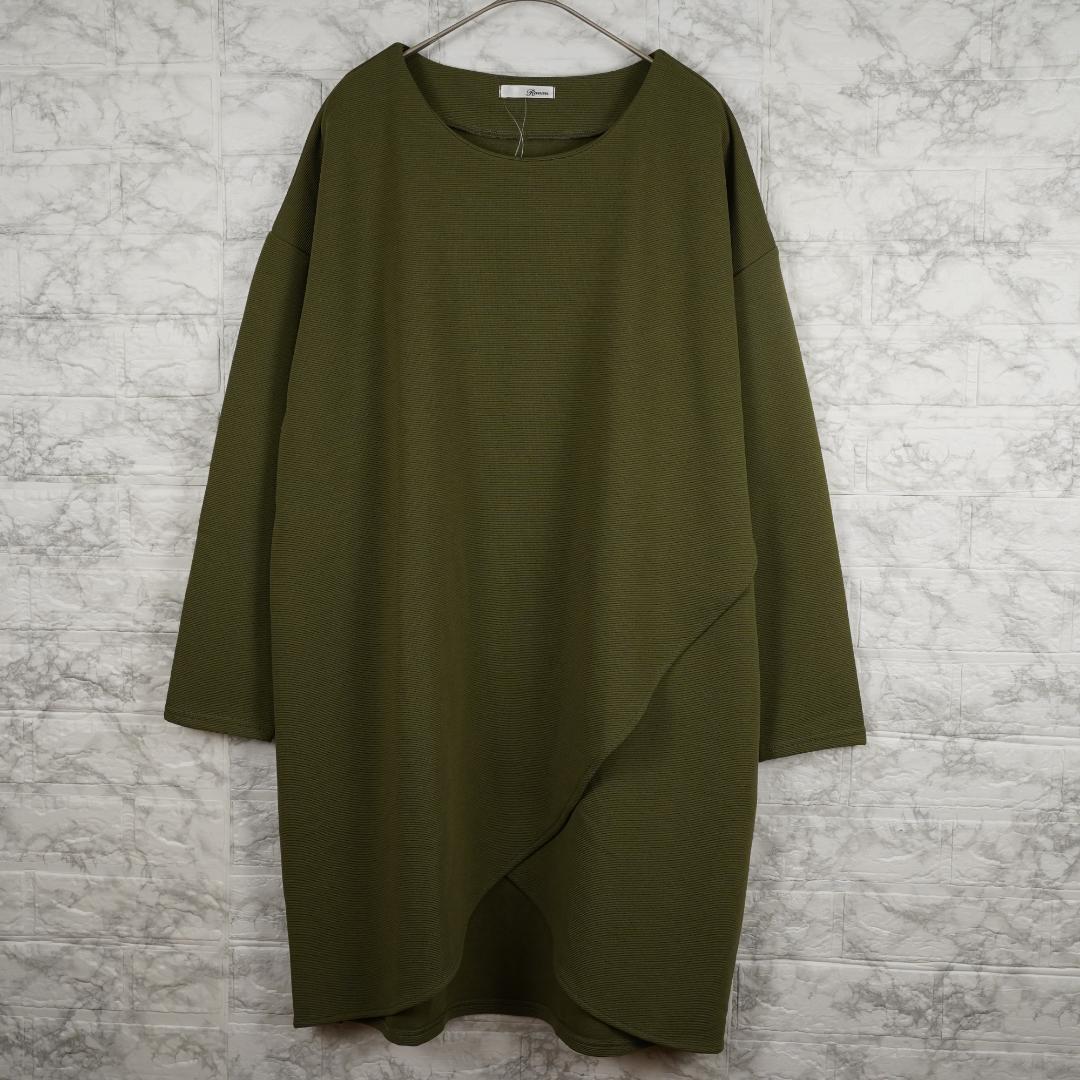 新品 Ranan ワンピース カーキ Lサイズ タグ付きワンピース