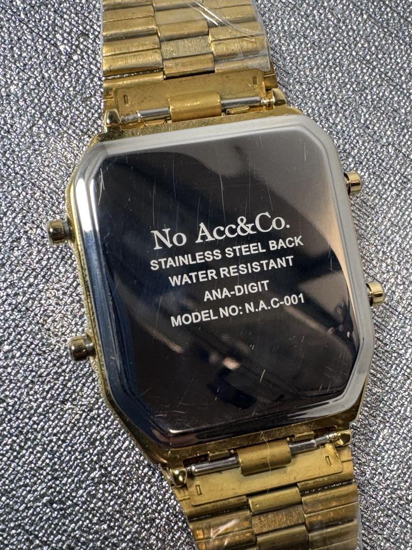 激レア No Accessory&Co 逆輸入 アナデジテンプ 希少 クォーツ