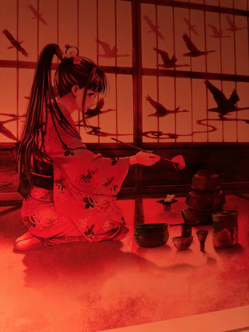 甲鉄城のカバネリ 菖蒲 『穏馨』 美樹本晴彦 直筆サイン 版画 版画