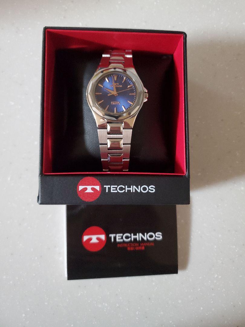 TECHNOS 腕時計 アナログウォッチ ブルーピンク