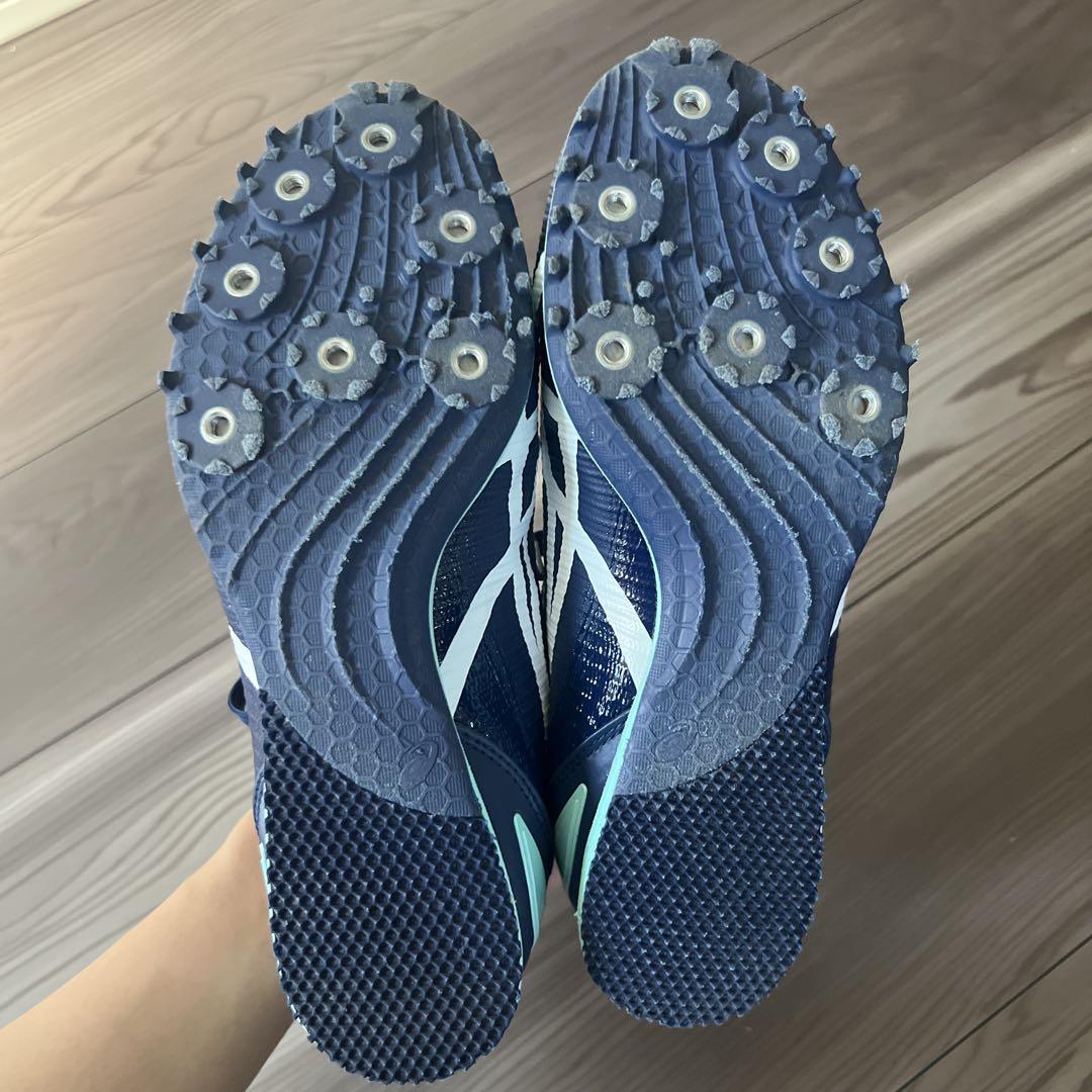 ASICS アシックス 陸上競技用スパイクシューズ ネイビー 24.5cm