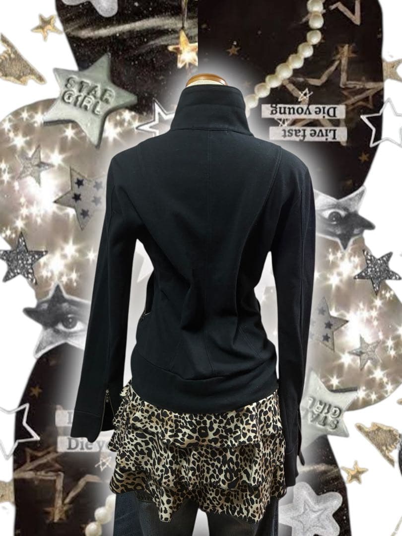 00s星ビジュー当時物黒ライダース マクブリンクお兄系